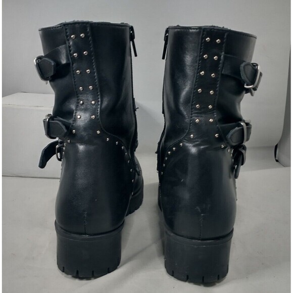 Girotti black pearl lace up leather combat boots Size EU 39 (Approx US 8.5) - Picture 7 of 14